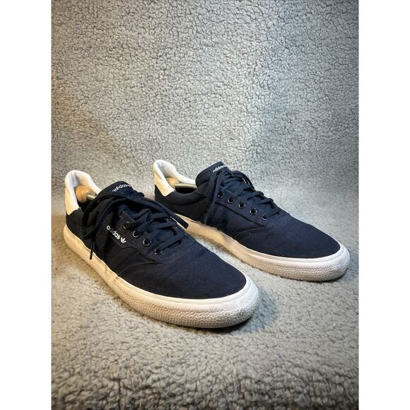 Adidas 3MC Vulc Low Canvas Trainers M12.5 EU42 B22707 Collegiate Navy/White - Picture 1 of 16